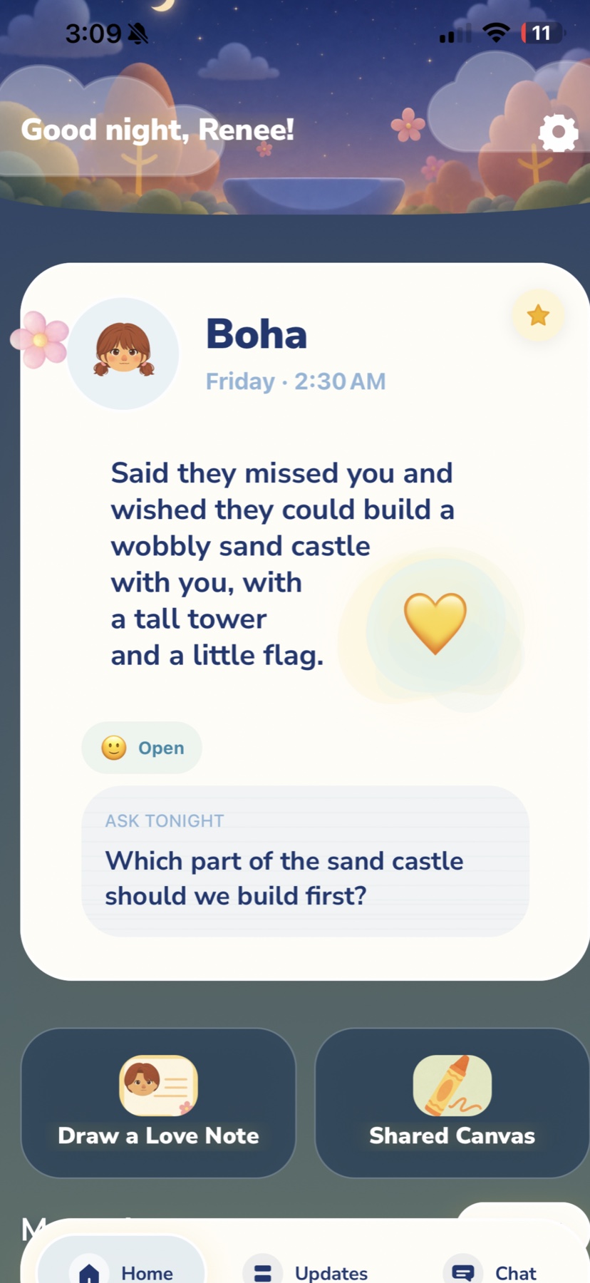 Hunny app interactive child experience screen
